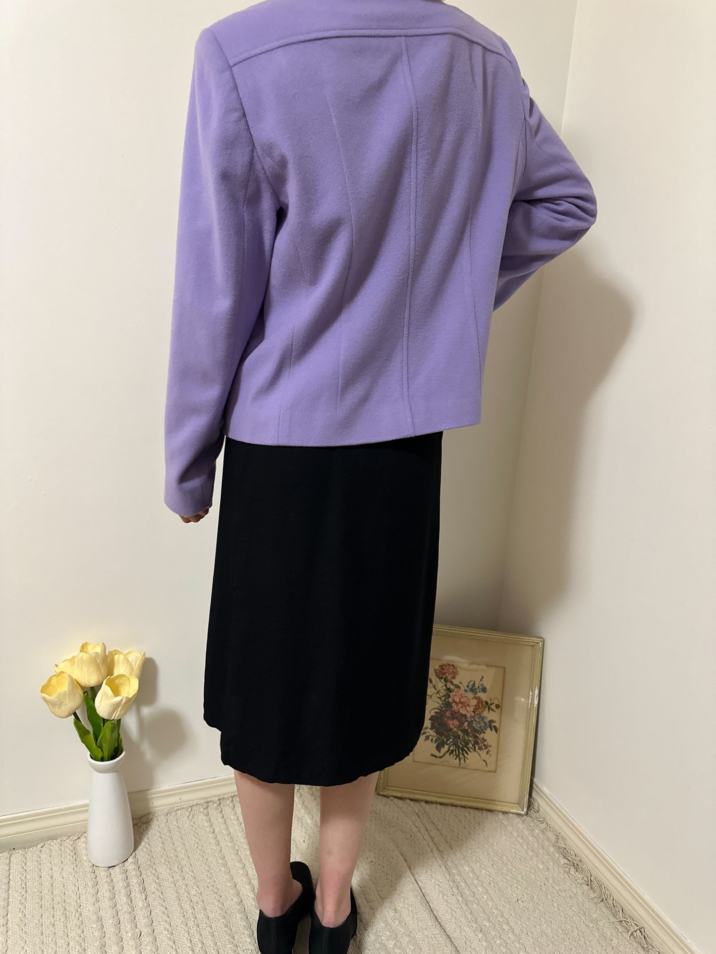 Vintage x Louben Lilac Wool Cashmere Blazer (L)