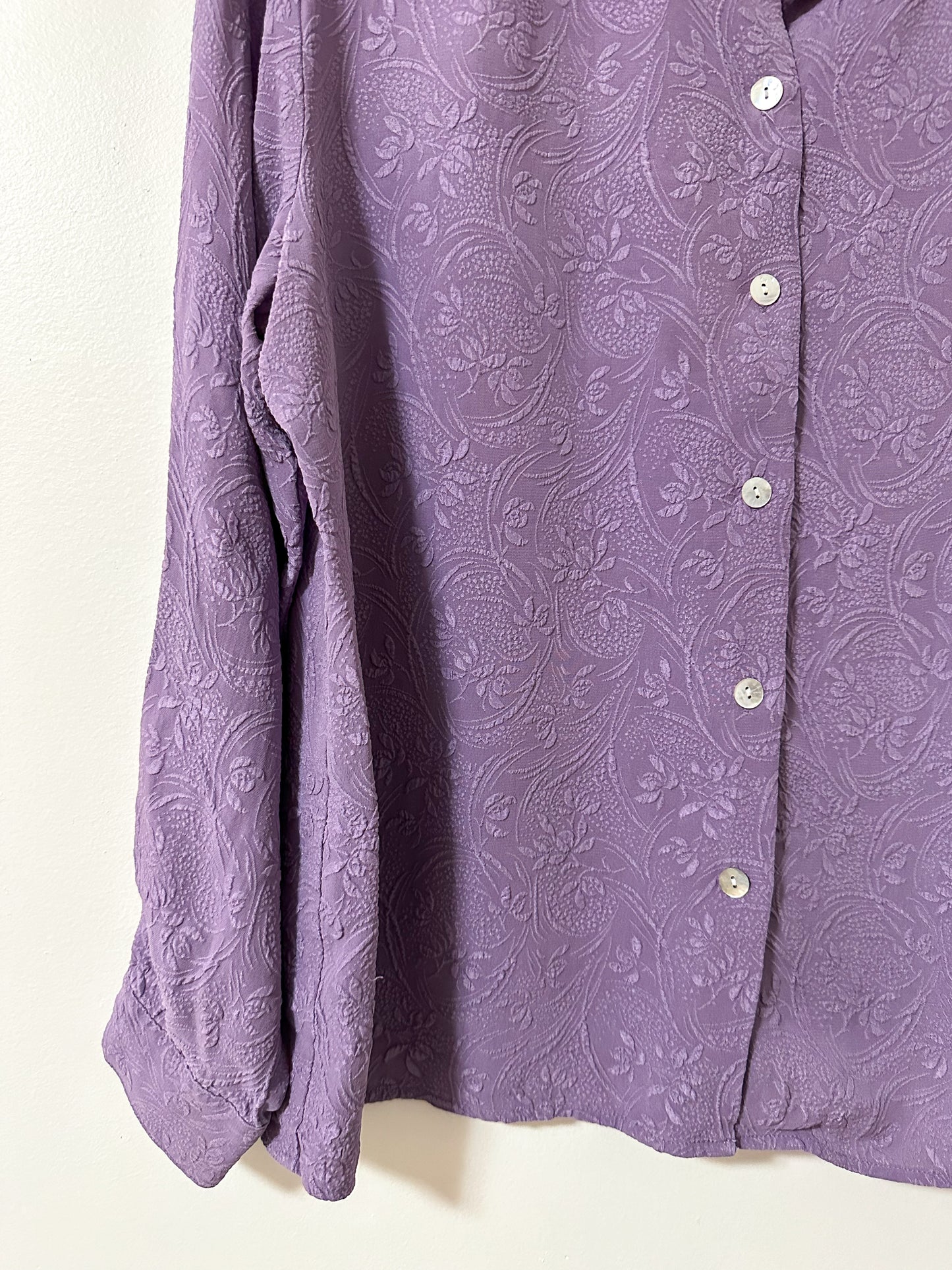 Vintage x Purple Silk Blouse (L/XL)