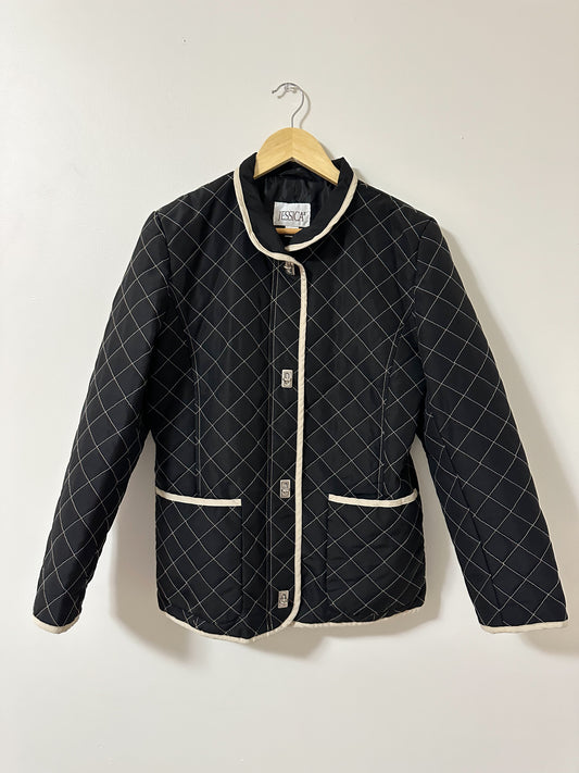 Vintage x Jessica Black Quilted Jacket (M/L)