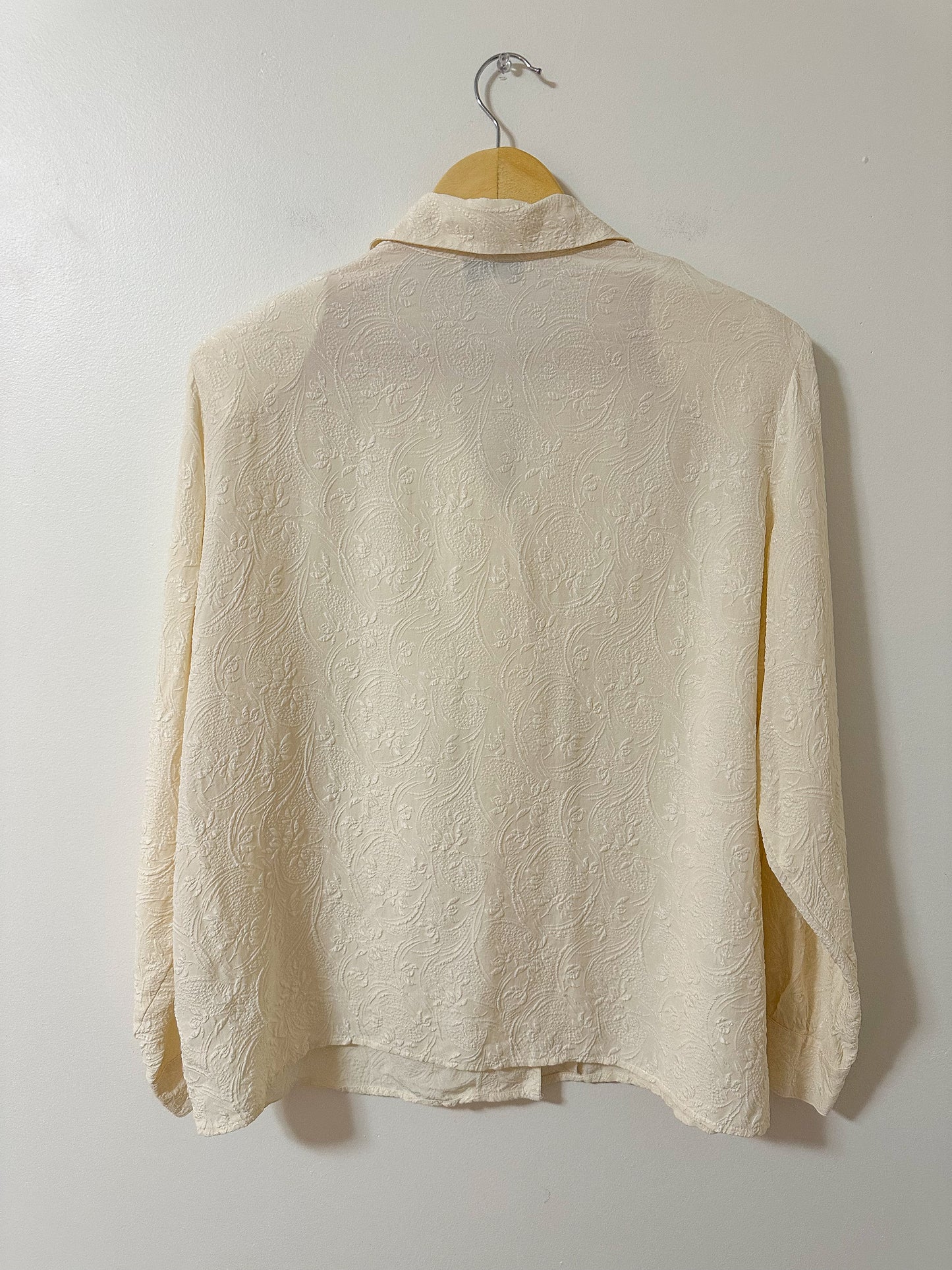 Vintage x Cream Silk Blouse (L)