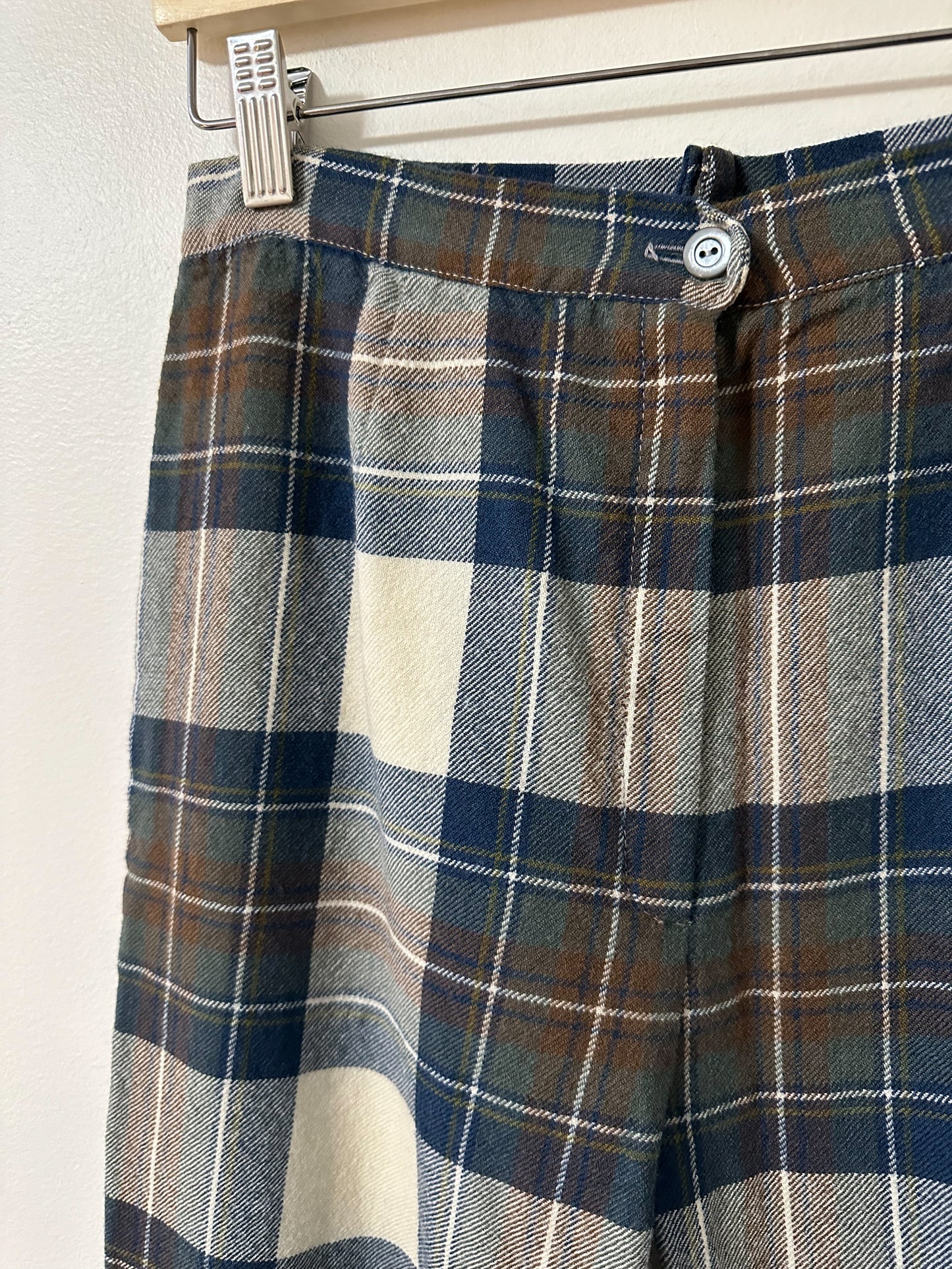 Vintage x Aljean Plaid Wool Trousers (S)