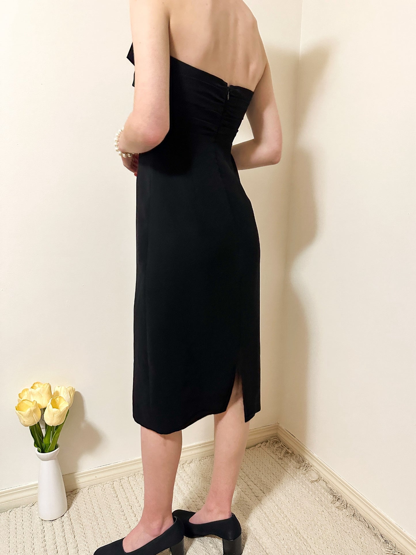 Club Monaco Black Strapless Dress (2)