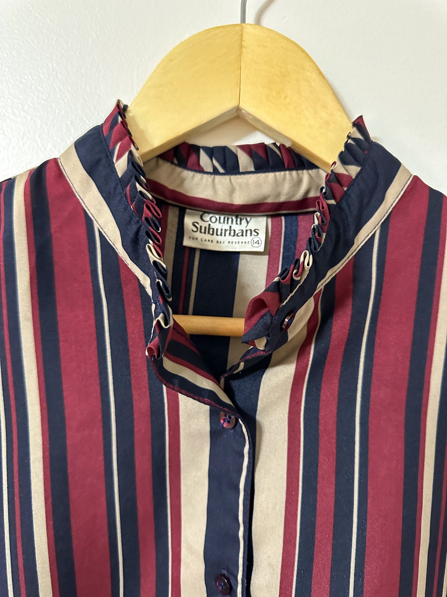 Vintage x Country Suburbans Striped Blouse (L/XL)