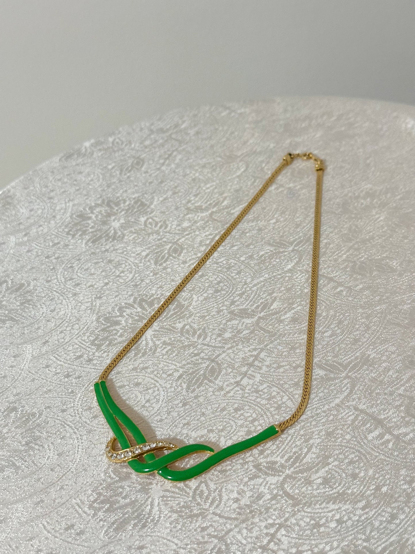 Gold and Green Necklace