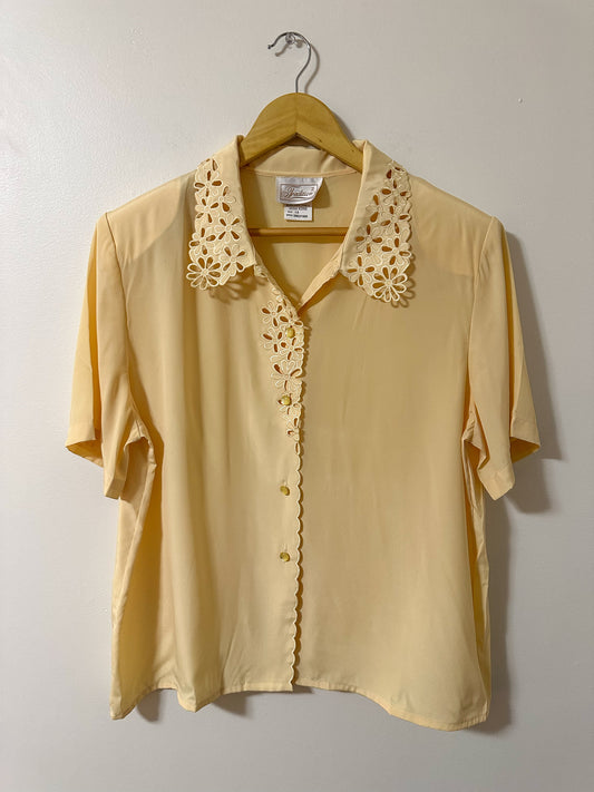 Vintage x Tradition Yellow Detailed Blouse (XL)