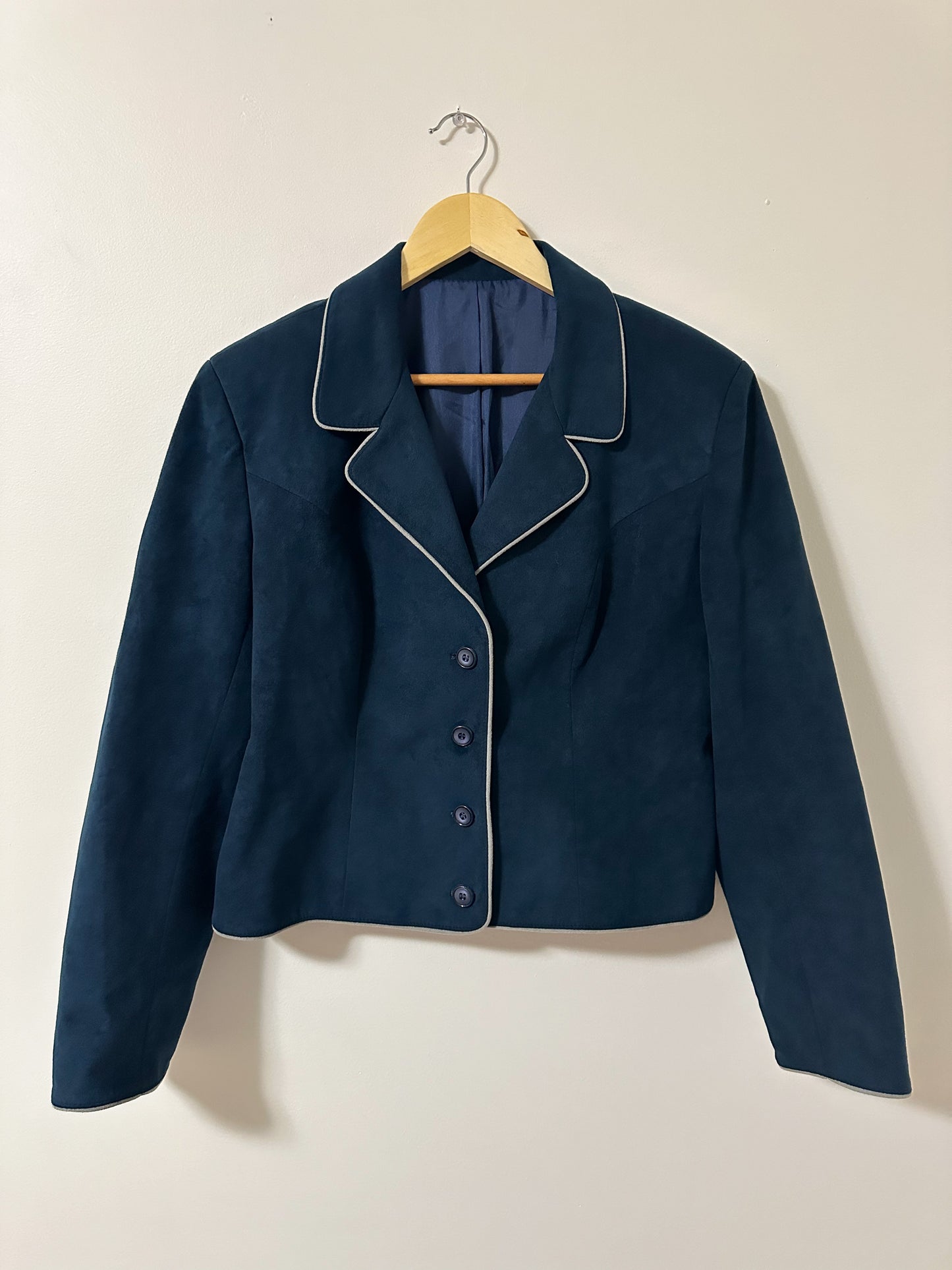 Vintage x Sterling Stall Navy Blue Skirt Suit Set (M/L)