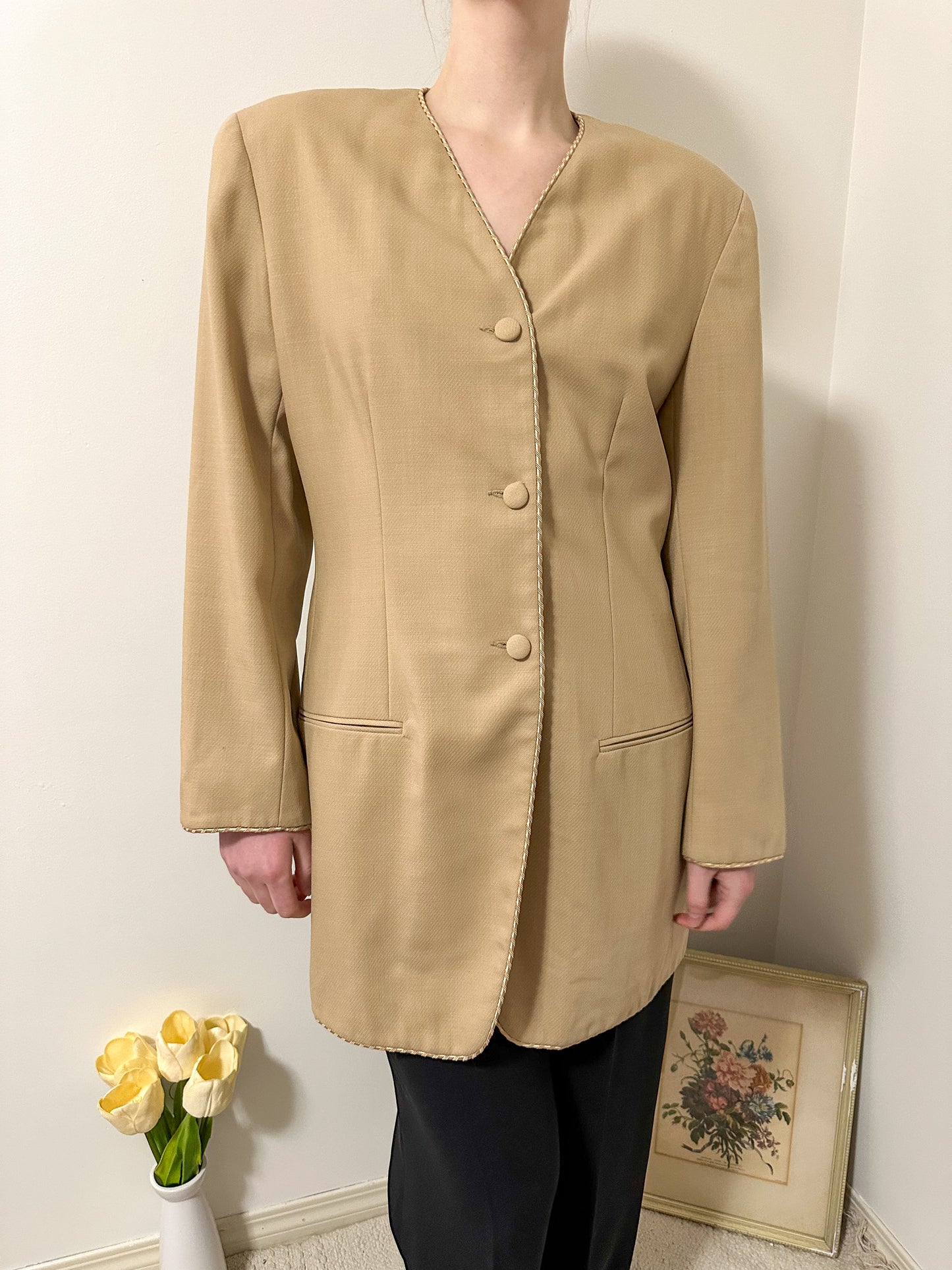 Vintage x Anne Klein II Long Brown Blazer (L/XL)