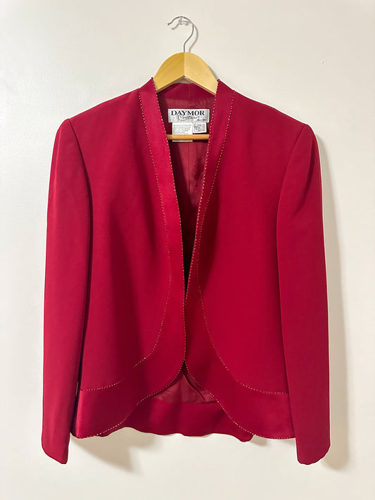 Vintage x Daymor Couture Red Beaded Blazer (L/XL)