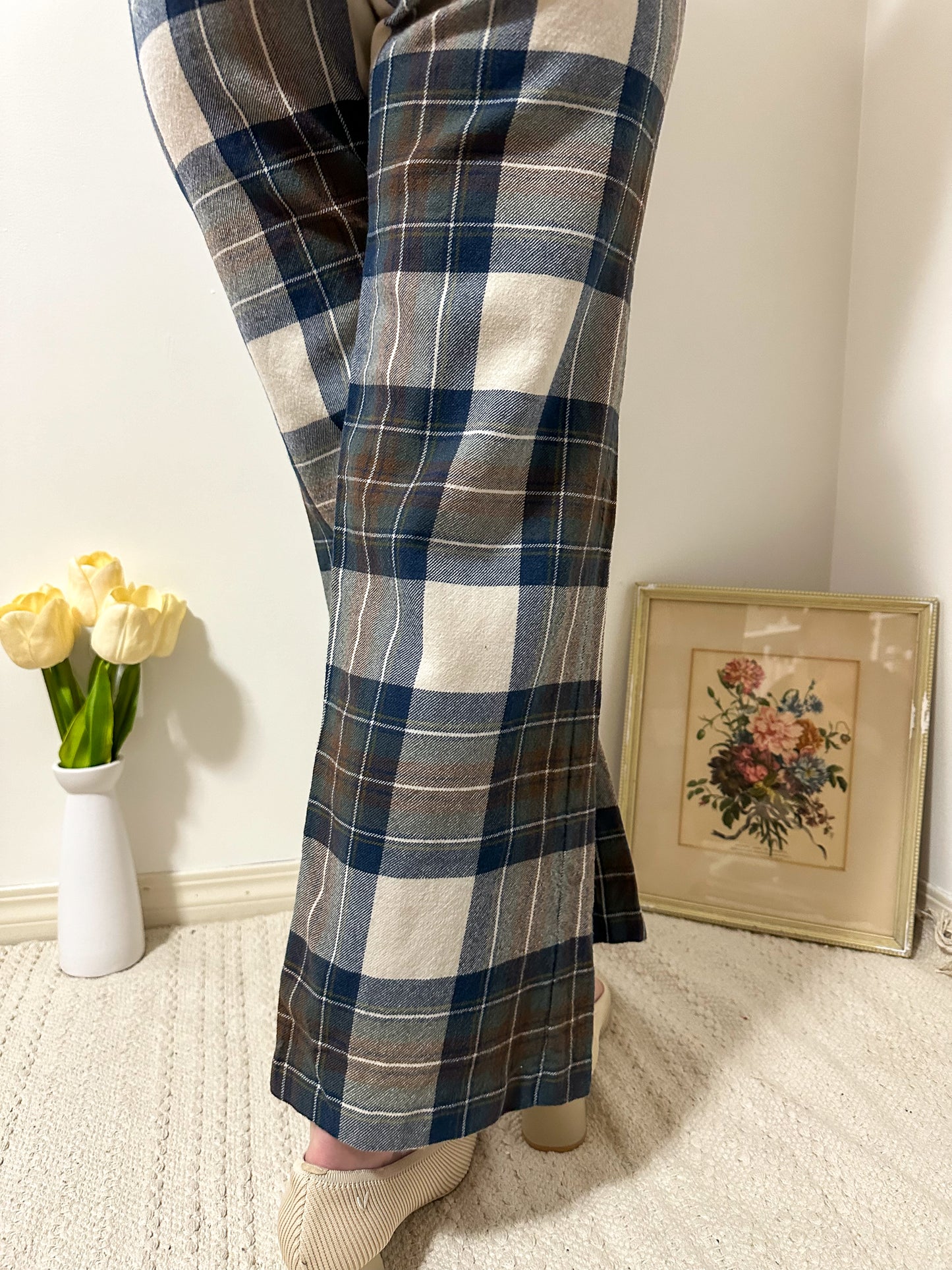 Vintage x Aljean Plaid Wool Trousers (S)