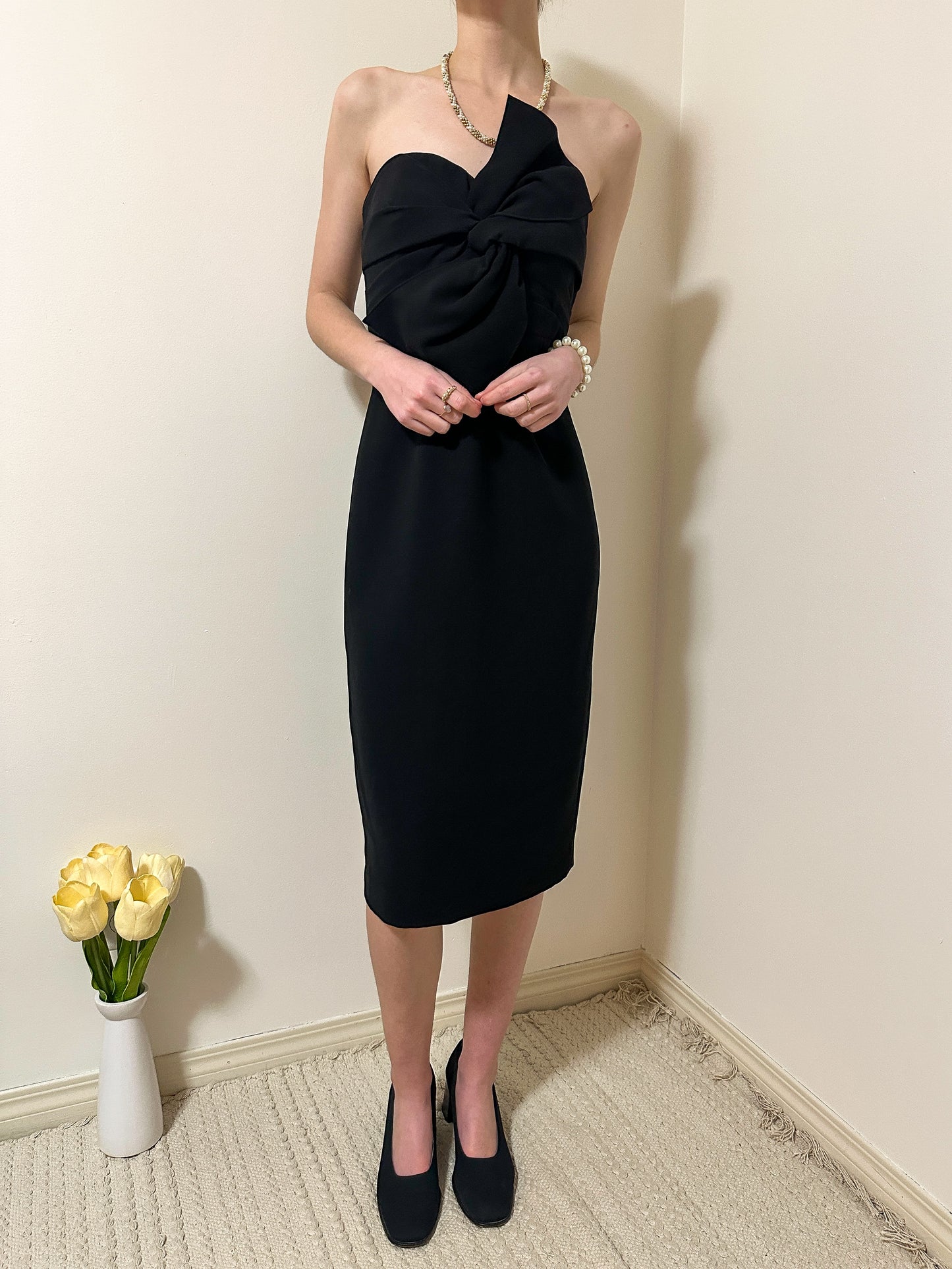 Club Monaco Black Strapless Dress (2)