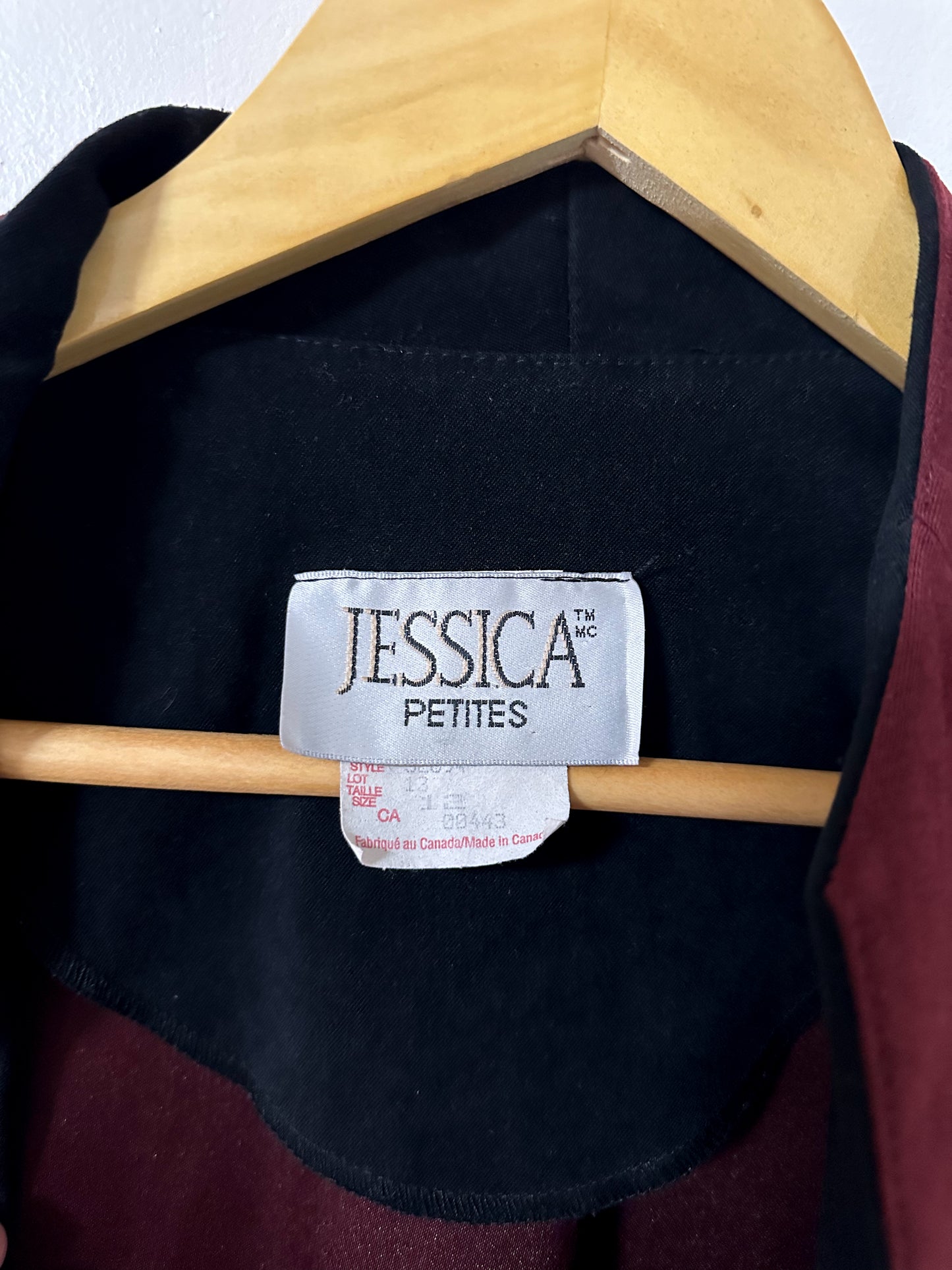 Vintage x Jessica Maroon Short Blazer (S-L)