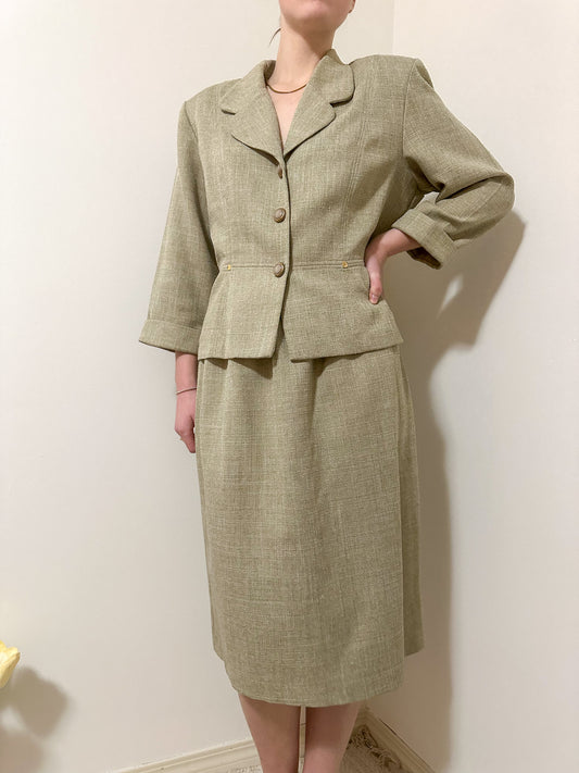 Vintage x Leslie Belle Skirt Suit Set (L)