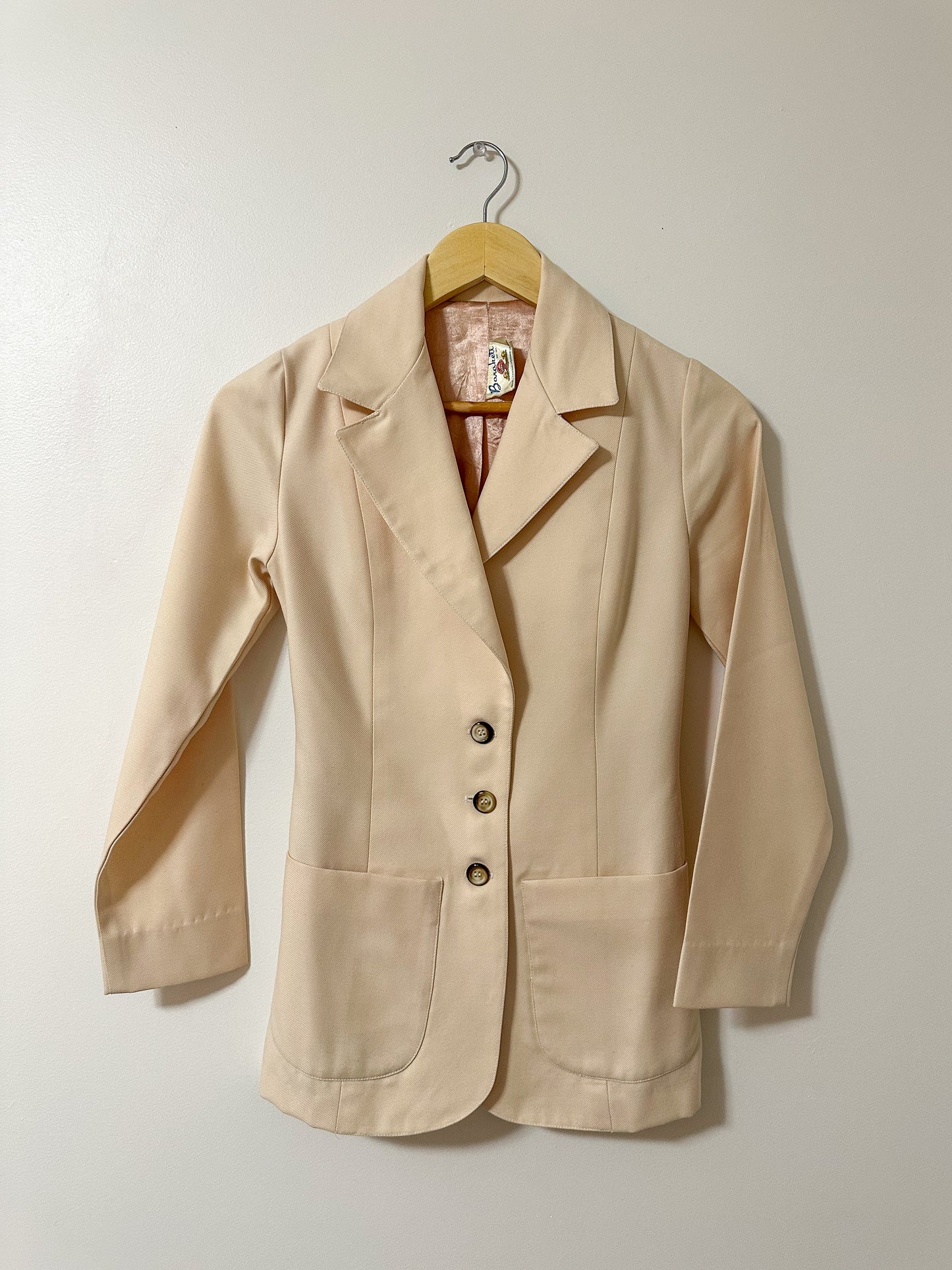 Vintage x Barakett Cream Pant Suit Set (XS)