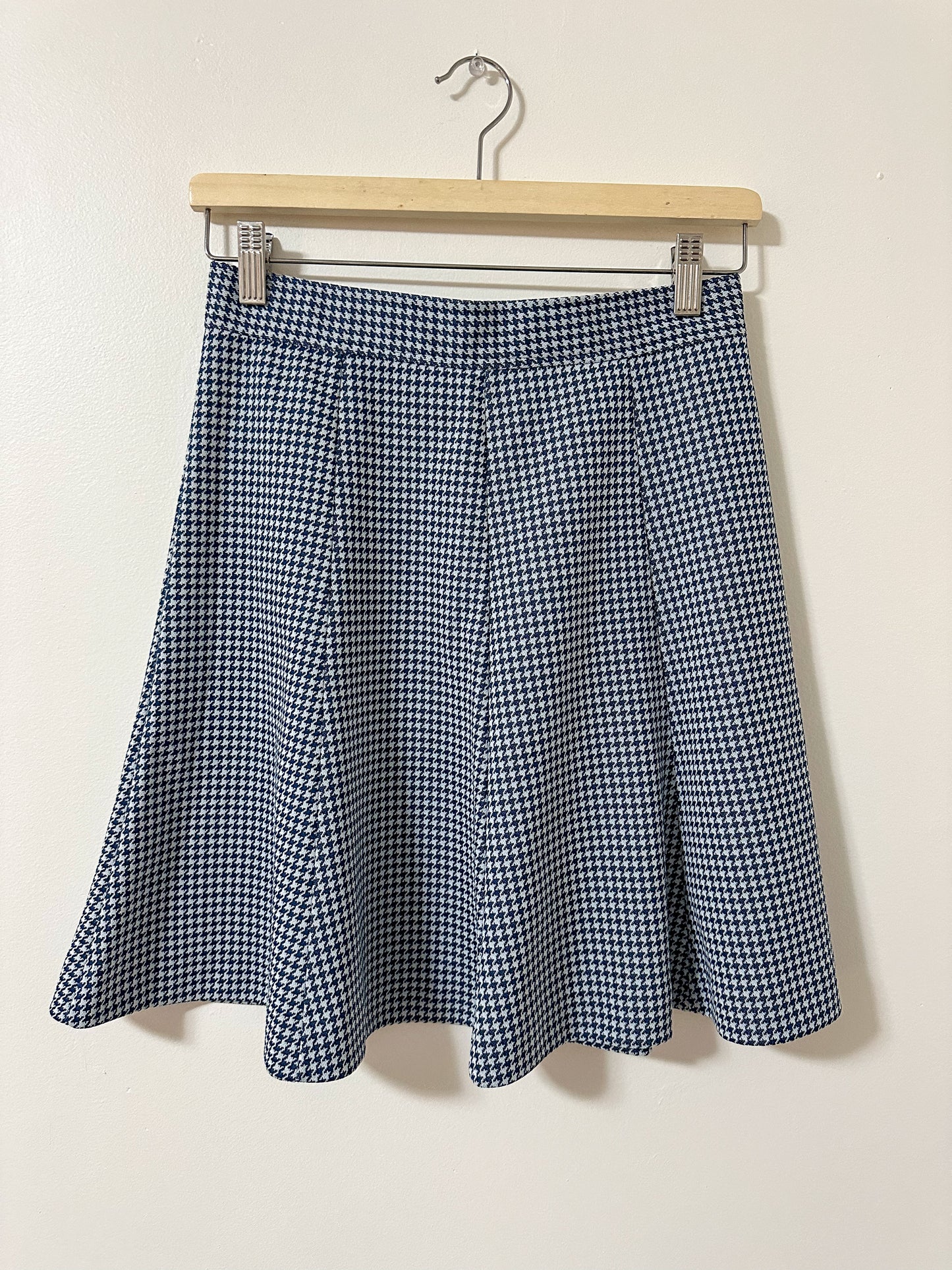 Vintage x Blue Houndstooth Skirt (S)