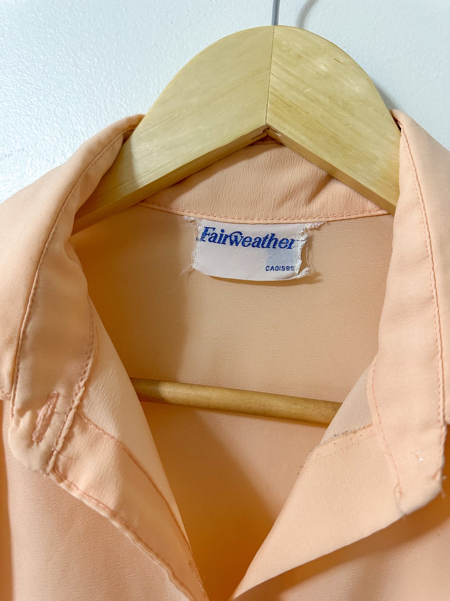 Vintage x Fairweather Peach Orange Blouse (L)