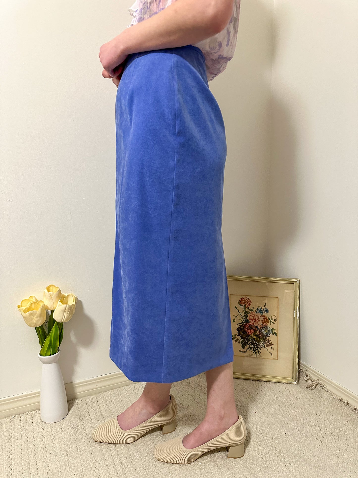 Vintage x Vanessa Stevens Periwinkle Skirt (L)