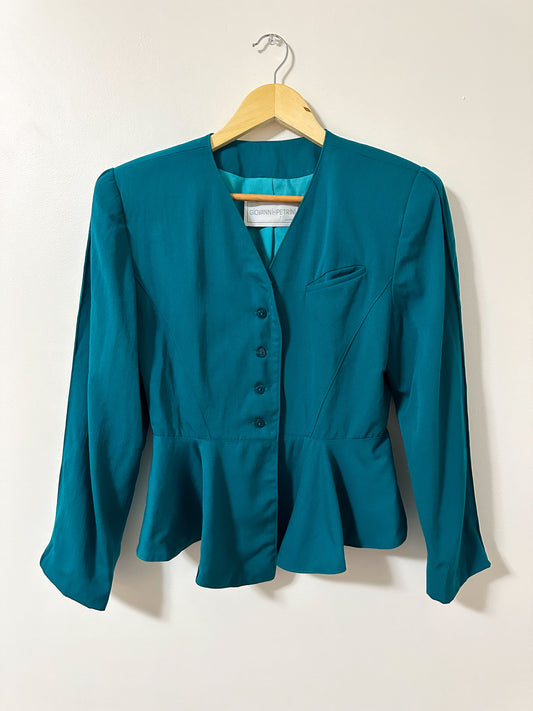 Vintage x Giovanni Petrini Teal Wool Blazer (M)