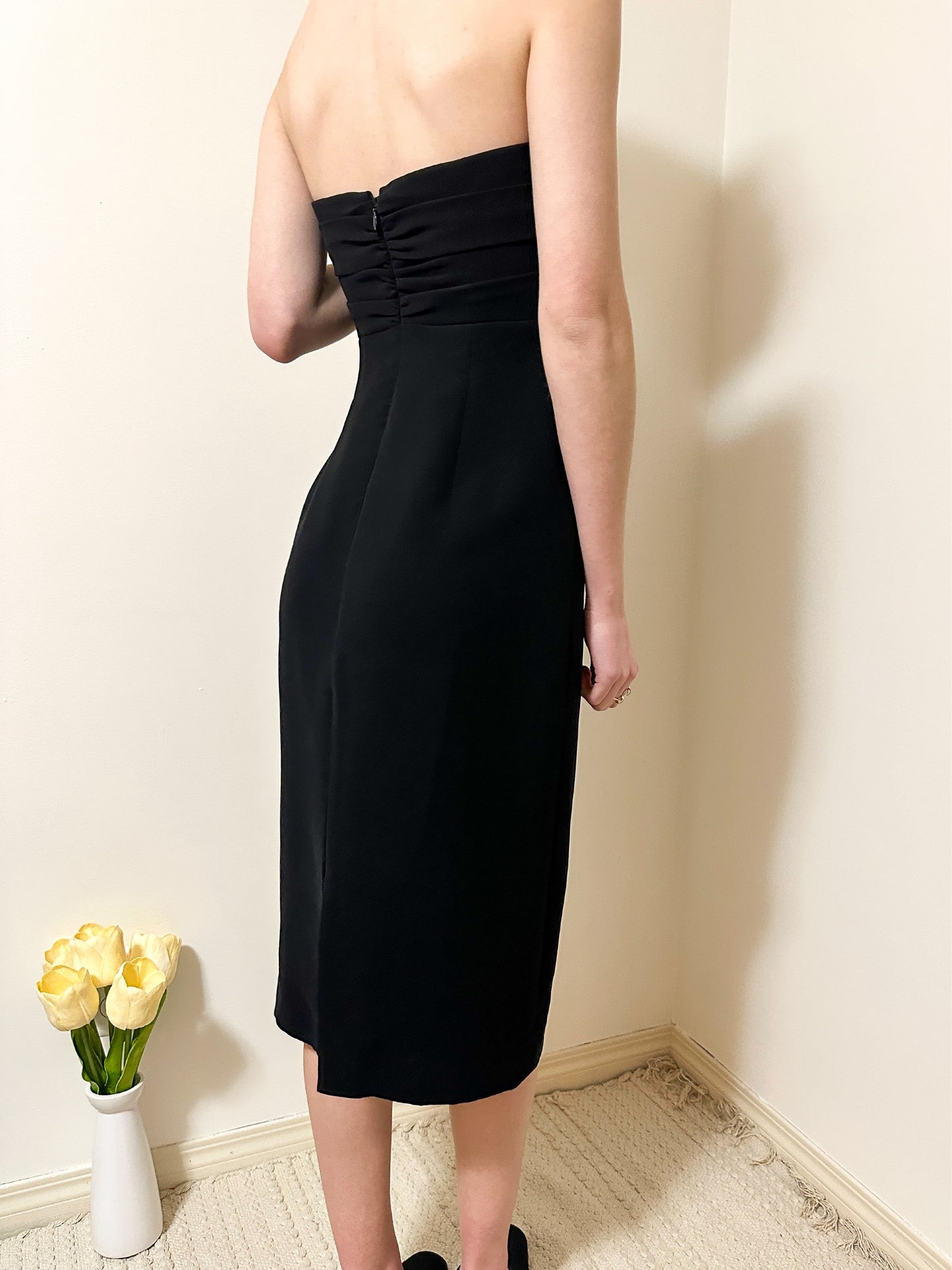 Club Monaco Black Strapless Dress (2)