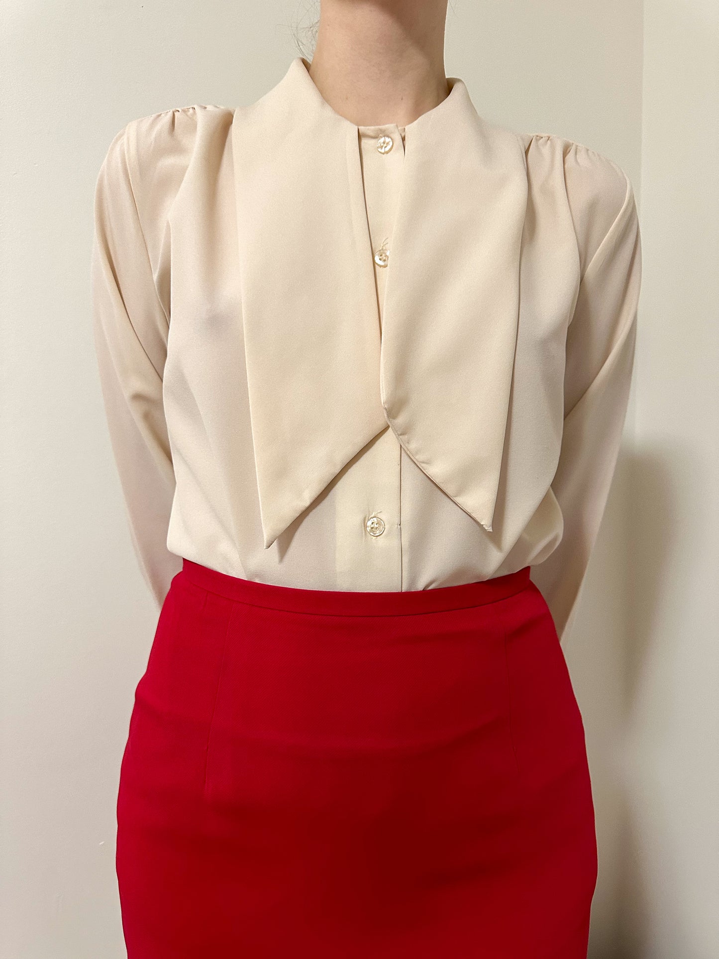 Vintage x Elite Cream Blouse (L/XL)